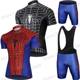 2022 Spider Cicling Jersey Set di abbigliamento per ciclismo Anime Caglieria estate camicie per biciclette per biciclette Shorts Mtb Maillot Ciclismo Ropa
