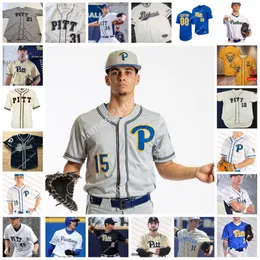 2022 NCAA Custom Sched Pitt Panthers Baseball Jersey 1 Nico Popa 21 Kyle Hess 23 Ron Washington 45 Matt Gilbertson 27 Mitch Myers 32 Billy Corcoran 3 Sky Duff Jerseys