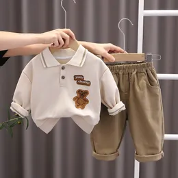 Höst baby pojkar kläder kausala barn mode kläder barn bomull fritid sport t-shirt byxor 2 st/set småbarnsutrymme