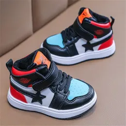 Autumn Winter Kids High-Top Sneakers Fashion Boys Girls Bordable Sports Running Shoes Lightweight Children Casual Walking Shoe