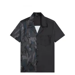 Мужские рубашки модные буквы Polos рубашка унисекс полосатый принт с коротким рукавом мужчина быстро высушенные топы 2022 Летняя сплайсинга Tshir