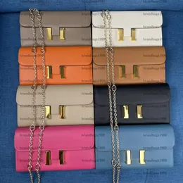 محفظة مصممة مع حزام سلسلة espom woman محفظة الفضة مشبك كامل كوسكين حاملات الحقائب