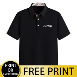 Cust high end Cotton Printed Brand Picture Men and Women Polo Anpassat företagsteam DIY Embroidered Shir 220712