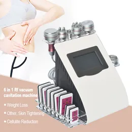 Professional multifunctional 6 in 1 facial slimming beauty device ultrasonic cavitation vacuum bipolar rf liposuction machine