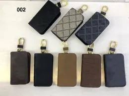 Self Defense Keychains Wallet Lanyards Designer Men Universal Car Key Bags Case Male Leather Holder Women Zipper Smart Pouch