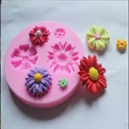 Silicone Mold Small Daisy Sugar Craft DIY Gumpaste Cake Decorating Clay Decoration Tools Baking Moulds