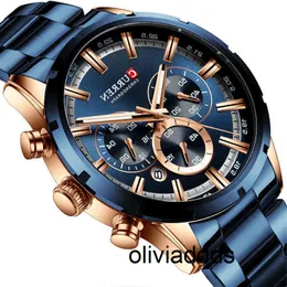 Uhren Schmuck Curren Neue Mode mit Edelstahl Top Marke Luxus Sport Chronograph Quarzuhr Männer Relogio Masculino 6F00