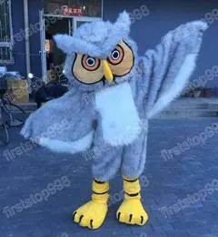 Halloween Plush Owl Mascot Costume Högkvalitativ tecknad anime tema karaktär vuxna storlek jul utomhus reklamdräkt kostym