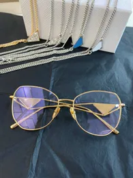Luxuriöse, heiß verkaufte Designer-Sonnenbrille für Damen, Herren-Sonnenbrille für Herren, Dreieck, 3D-Pilot, metallischer Rahmen, Symbole, lässige Event-Party-Brille