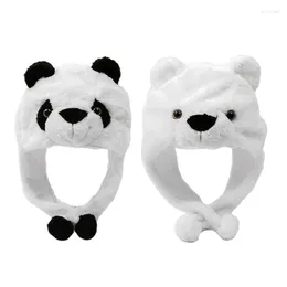 Beanie/Kafatası Kapakları Moda Cadılar Bayramı Cosal Sıcak Hayvan Panda Hat Karikatür Headgear Rüzgar Geçirmez Pervane Noel Pros22