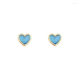 Ohrstecker, modisch, niedlich, blaue Herz-Ohrringe, hübscher kleiner Ohrring, Piercing-Zubehör, schlichter eleganter Schmuck, Ohrstecker Kirs22