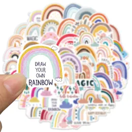 60Pcs Ins Rainbow Stickers Non-Random For Car Bike Luggage Sticker Laptop Skateboard Motor Water Bottle Snowboard wall Decals Kids Gifts