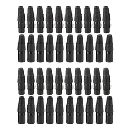 Inne akcesoria oświetleniowe 40PCS 3PIN XLR MĘŻCZYZNA Z KABELE MIKROFON KABLE KABLE KABLEK PLIP AUDIO SNETKET Złącze Mic Adapterother