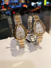 Klassische Designer -Schlangen Uhren Ladies Schlange Dekoration Edelstahl Gold und Sier Triangle Hülle wasserdichte Uhrengeschenk 2022