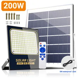 Refletores solares ao ar livre divididos luz solar à prova d'água com painel solar de alumínio Luzes de parede de inundação de rua