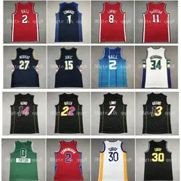 NC01 21 22 75th City Bull Basketball Jersey Lonzo Ball Demar 11 DeRozan Stephen 30 Curry Zach LaVine Jimmy Heats Butler Kyle 7 Lowry Tyler 14