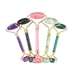Jade Roller Massager Party Favor Natural Crystal Stone Face Gua Sha Tools Creative Gift Supplies