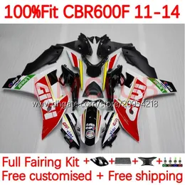 Honda CBR 600 F 600F CBR600 F F4IのOEMボディキット11-14年ボディワーク139NO.13 CBR600F 11 12 13 14 CBR600F4I 2012 2014 2014射出型フェアリングライトレッド