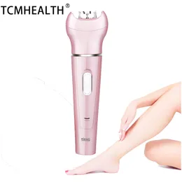 5 I 1 Ladies Shaver Electric Head Shaver Laddning Epilator Stripper Multifunktionell elektrisk kropp Hårborttagning Exfolierande kallusfot