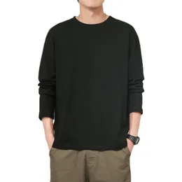 100% bawełniana marka jakość męska Tshirt Solid Dress Up Man Long Rleeves Pure Kolor Women Tshirts dla męskich topów 220811