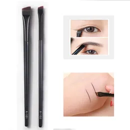 Blade Oblique Head Makeup Brush Artificial Fiber Flat Thin Eyeshadow Eyebrow Eyeliner Brushes Professional Eye Beauty Make up Accessories Tool LT0070