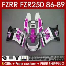 Yamaha FZR250R FZR250RR FZR-250R 86-89 gövdeli 142no.101 FZRR FZR 250R 250RR FZR-250 1986 1987 1988 1989 FZR250 FZR 250 R RR 86 87 88 89 UNITING Pembe Glossy