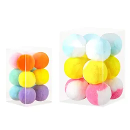 Cat Toys 12pcs Toy Balls 1.8" / 1.2" Soft Kitten Pompon Indoor Cats Interactive Playing Quiet Ball Favorite ToyCat