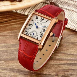 Fashion Trend Movement Watches Highend Quality Mechanical Watch Cassidy Tank Fashion Womens New Authentic Real Leather Belt Waterproof Tan Qywe