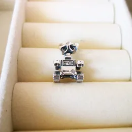 100% 925 Sterling Silver Lovely Robot Bead Fits European Pandora Jewelry Charm Bracelets