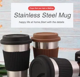 304 stainless steel Coffee cold drink Mug Portable outdoor Simple mugs Breakfast Milk tea cup Children's water cups YF0004