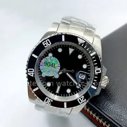 Watchsc- Relógio mecânico automático masculino Opcional à prova d'água safira com fecho deslizante de aço de 41 mm Relógios de pulso de aço luminoso com escala de cerâmica Círculo clássico