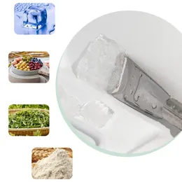 Ice Shovel Curved Design Easy Hanging Stainless Steel Sharp Fridge Ice Scraper Cleaning Tool Refrigerator Cleaning bar accessori