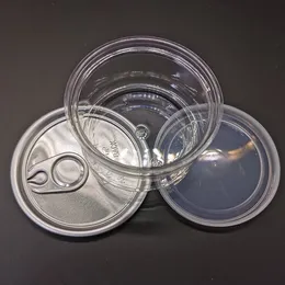 Etykiety niestandardowe Jar 3.5 Gramy Plastikowe może łatwe Pierścień Pierścień Pierścień dla zwierząt domowych Uszczelka Maszyna Uszczelka dla dzieci 100 ml Wyglądanie przez plastikowe puszki