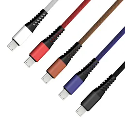 1m Tip C Kablo V8 Micro USB Hızlı Şarj Kabloları Senkronizasyon Veri Şarj Cihazı Kablos Kablosu Samsung Huawei P30 LG Xiaomi Sony