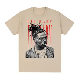 Herren T-Shirts Lil Baby Hip Hop T-Shirt Vintage Baumwolle Herren T-Shirt T-Shirt T-Shirt Damen Tops Unisex 230206