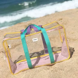 PVC Ladies torebka duża pojemność przezroczystą torbę komunikacyjną na plażę Wodoodporne specjalne torba na ramię na zewnątrz torba do przechowywania 220510