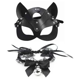 erotik Kadınlar Seksi Yarım Gözler Cosplay Yüz Kedi Deri Maske Cadılar Bayramı Partisi Cosplay Masquerade Ball Fantezi Maskeler L220711 Maske