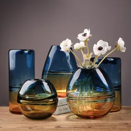 Vasi Vintage Decorativi Moderni per la Casa Design Idroponica Vaso in Vetro Trasparente Vasi da Giardino Fioriere Vasos Plantas Decor