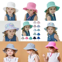 Wiosna lato baby sun hat chłopcy czapka dzieci panama unisex plażowe dziewczęta wiadra czapki kreskówkowe caps caps ochronę UV Prezenty