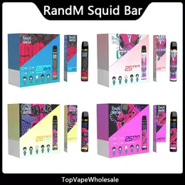 Original Randm Squid Bar 2500 Puffs Disposable E Cigarettes Vape Pen Pod Device Kit 1100mAh 8ml Prefilled Pods Available Vs Elf 600 1500 Lux Elux Legend Mini R&M