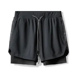 Löpshorts Herr 2 i 1 Jogging Sport Bermuda Gym Fitnessträning Snabbtorka Byxor Man 2022 Sommarträningsunderdel KläderLöpning