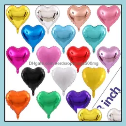 Party Decoration Event Supplies Festive Home Garden New18 Inch Love Heart Foil Balloon 50Pcs/Lot Children Birthday Balloons Wedding Decor