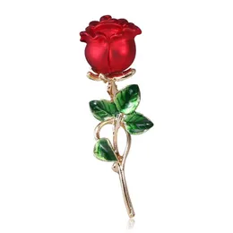 Fashion Elegant Rose Flower Brooch Korean High-End Lapel Pin Shirt Dress Clothing Brooches Gifts for Women Jewelry