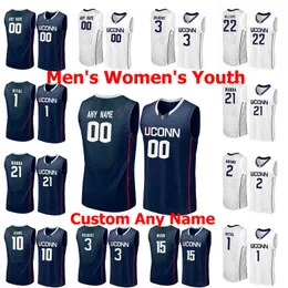 Uconn Huskies College Basketball-Trikots Andre 12 Drummond Jersey Brendan Adams James Bouknight Kwintin Williams Diarra Custom genäht