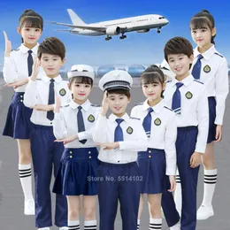 衣料品セット男の子の女の子の生徒学校制服日本の船乗りスーツキッズパイロットコスプレコスチュームコーラスパフォーマンスセット衣装