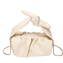 حقيبة الكتف الموضة ربط عقدة النساء سعة بسيطة وسهلة وحقيبة يد متعددة الاستخدامات