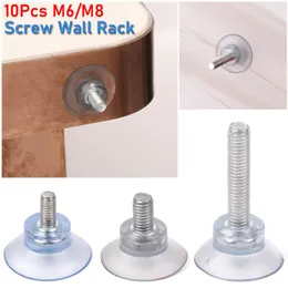 Hooks & Rails 5/10Pcs M6/M8 Screw Rubber Suction Cup Transparent Suckers Turn Nut Glass Table Tops Storage Tool HooksHooks