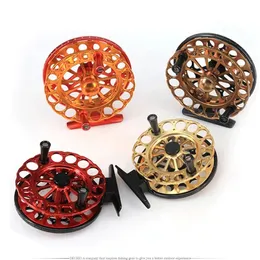 Fly Fishing Reels High Speed ​​1: 1 CNC Machined Aluminium Micro Justering Draghjul Tillbehör tackla