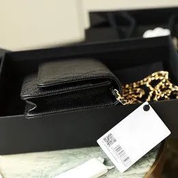 10A Mirror Quality Designers Flap Bag Caviar Leather Cross Body Bag Designer Single Shoulder Påsar Kedjor Kvällspåsar med låda C01314L