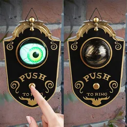 Halloween Toys Halloween One Eyed Doorbell Haunted Decoration Horror Props Glowing Hanging Piece Door Hanging Doorbell Eyeball Bell Decor 220826